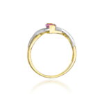 Inel Aur 14K W028 Safir Roz 0.45ct - Imagine 3