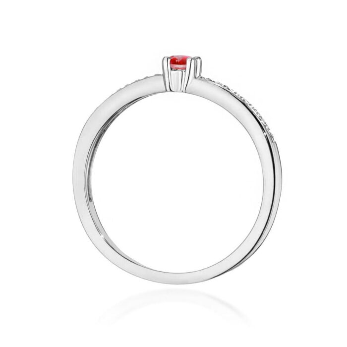 Inel Aur 14K cu Rubin 0.15 ct si Diamante Naturale 0.05 ct - Imagine 7