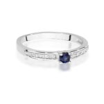 Inel Aur 14K cu Safir 0.15 ct si Diamante Naturale 0.05 ct - Imagine 10
