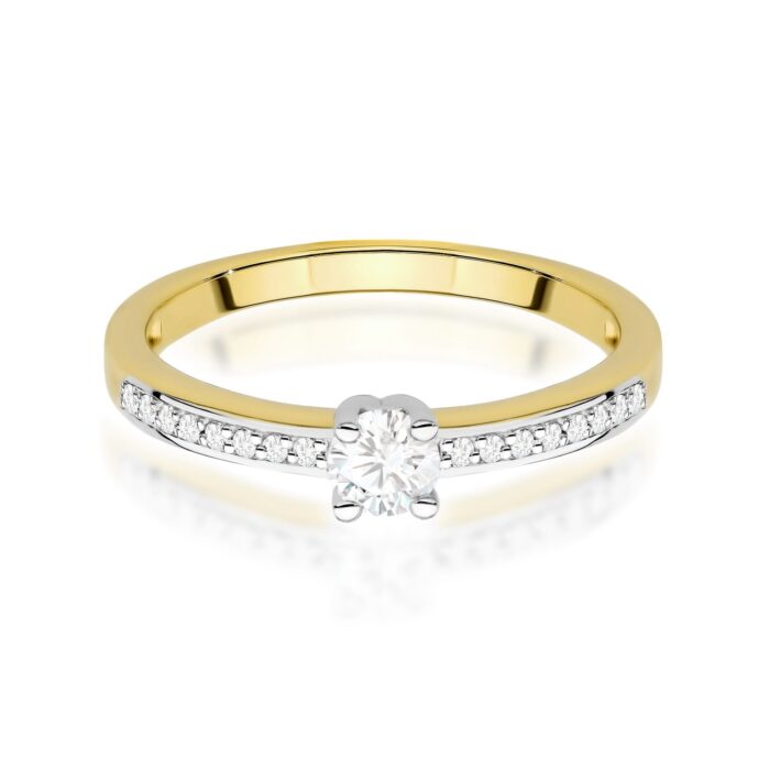 Inel Aur 14K cu Diamante de Laborator 0.28 ct - Imagine 2