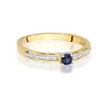 Inel Aur 14K cu Safir 0.15 ct si Diamante Naturale 0.05 ct - Imagine 2