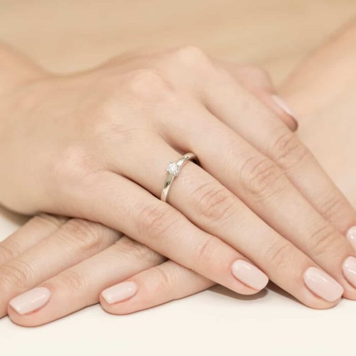 Inel Aur 14K W0292 Diamant Cultivat 0.25ct - Imagine 12