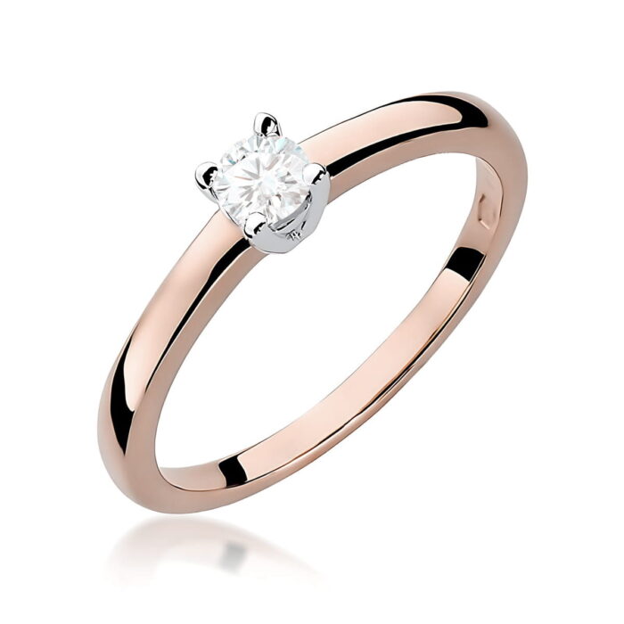 Inel Aur 14K W0292 Diamant Cultivat 0.25ct - Imagine 5