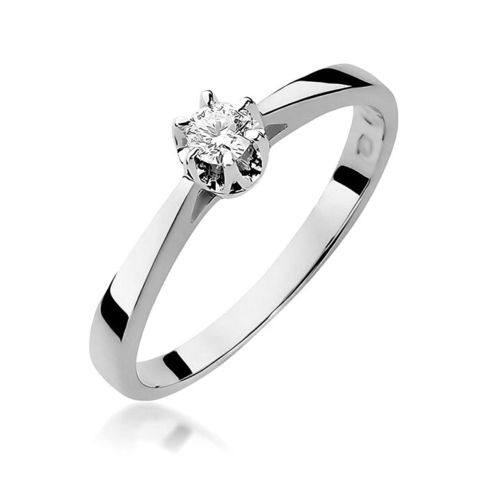 Inel Aur 14K W295 Diamant Crescut în Laborator 0.15ct - Imagine 9