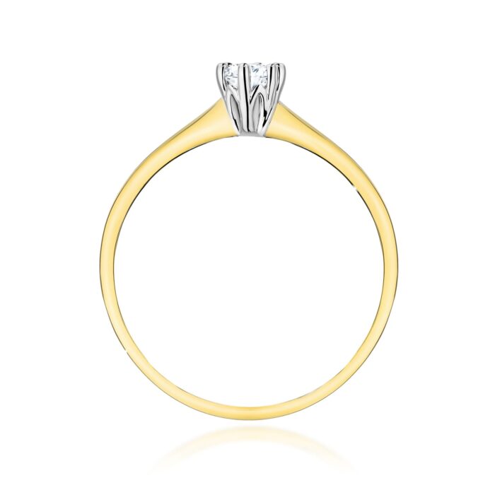 Inel Aur 14K cu Diamant de Laborator 0.20 ct - Imagine 3