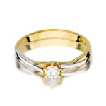 Inel Aur 14K W0340 Diamant Crescut în Laborator 0.20ct - Imagine 2