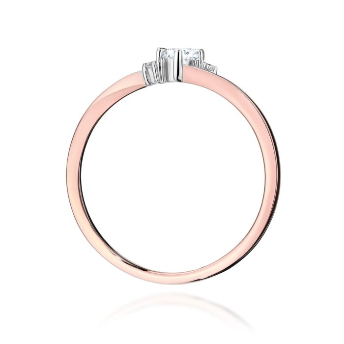 Inel Aur 14K cu Diamante de Laborator 0.12 ct - Imagine 9