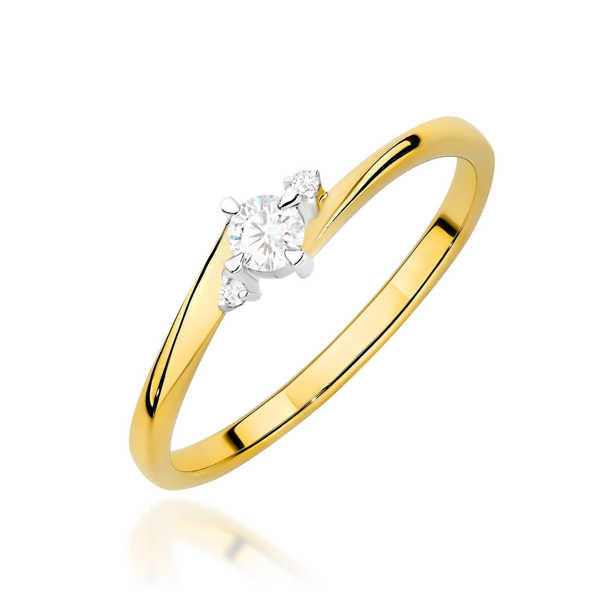 W0346.Z3.LDW_.01_1.jpg Inel Aur 14K cu Diamante de Laborator 0.12 ct - Imagine 1