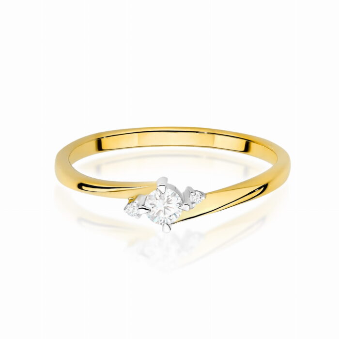 Inel Aur 14K cu Diamante de Laborator 0.12 ct - Imagine 2