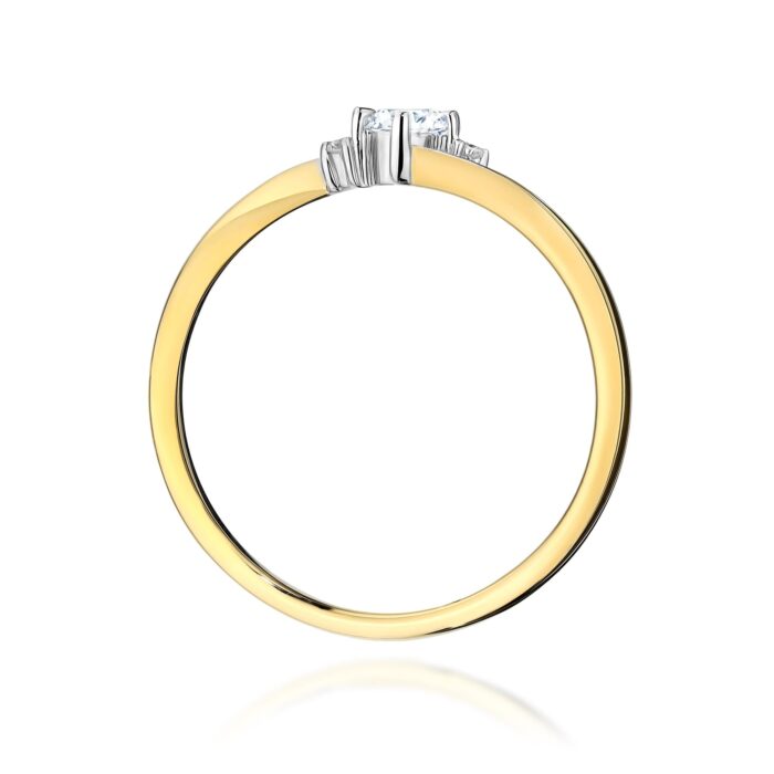 Inel Aur 14K cu Diamante de Laborator 0.12 ct - Imagine 3
