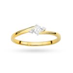 Inel Aur 14K cu Diamante de Laborator 0.12 ct - Imagine 4