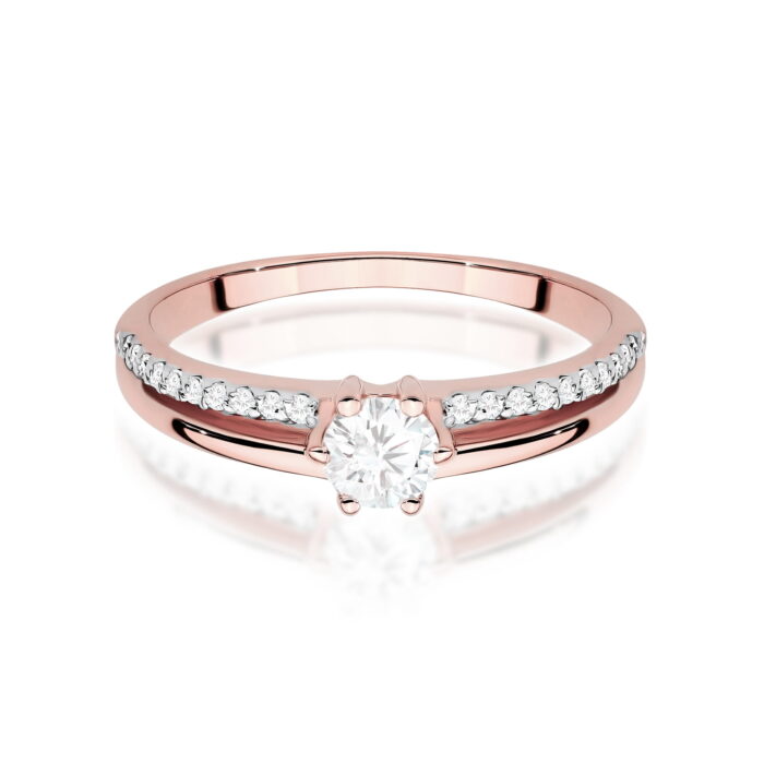 Inel Aur 14K cu Diamante de Laborator 0.40 ct - Imagine 6