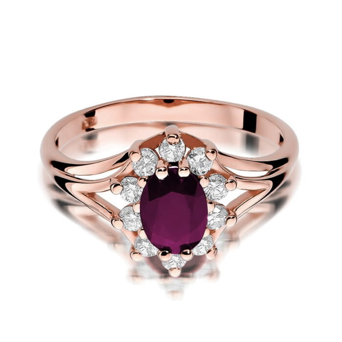 Inel Aur 14k cu Rubin 1.00 ct - Imagine 8
