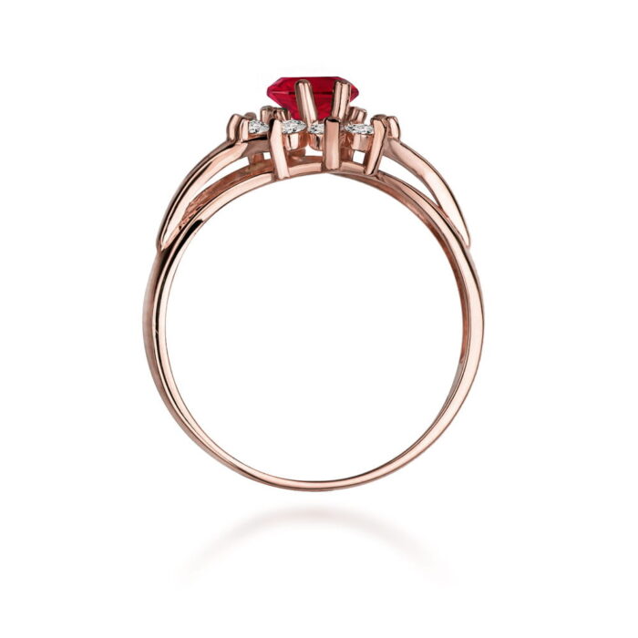 Inel Aur 14k cu Rubin 1.00 ct - Imagine 9