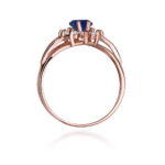 Inel Aur 14k cu Safir 0.90 ct si Diamante - Imagine 10