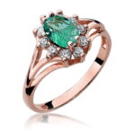 Inel Aur 14K cu Smarald 0.80 ct si Diamante 0.30 ct - Imagine 8