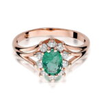 Inel Aur 14K cu Smarald 0.80 ct si Diamante 0.30 ct - Imagine 9
