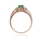 Inel Aur 14K cu Smarald 0.80 ct si Diamante 0.30 ct - Imagine 10