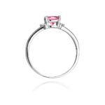 Inel Aur 14K cu Topaz Roz 0.65 ct si Diamante Naturale 0.01 ct - Imagine 7
