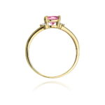 Inel Aur 14K cu Topaz Roz 0.65 ct si Diamante Naturale 0.01 ct - Imagine 3