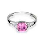 Inel Aur 14K cu Topaz Roz 1.10 ct si Diamante 0.01 ct - Imagine 10