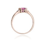 Inel Aur 14K cu Topaz Roz 1.10 ct si Diamante 0.01 ct - Imagine 7