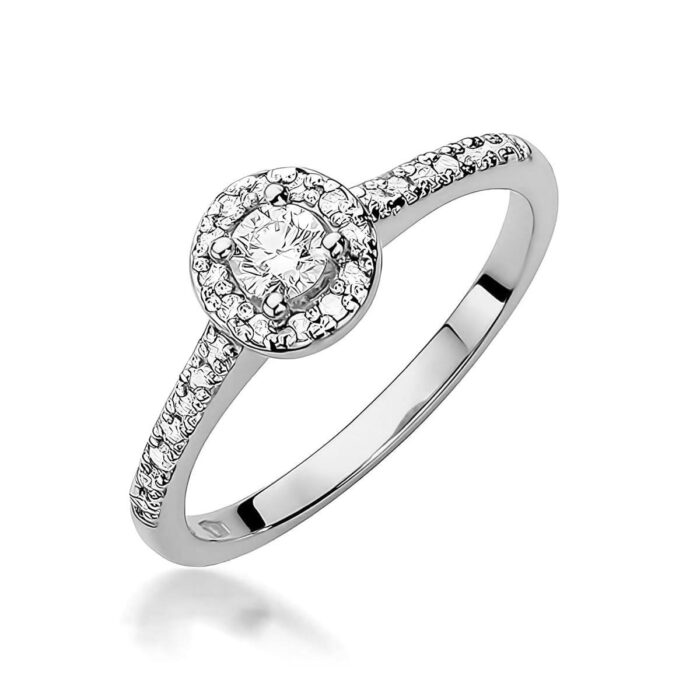 Inel Aur 14K W0406 Diamant Cultivat 0.15ct - Imagine 9