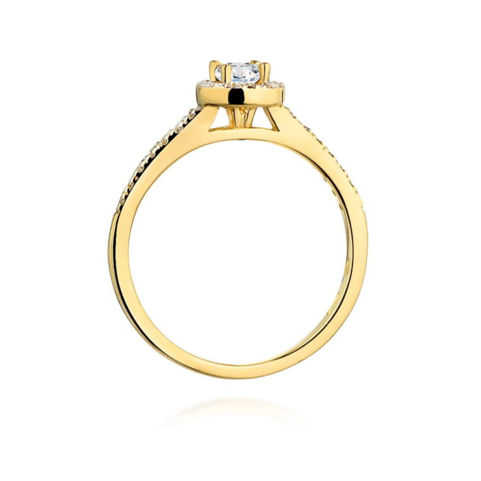 Inel Aur 14K W0406 Diamant Cultivat 0.15ct - Imagine 3
