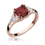 Inel Aur 14K cu Garnet 1.30 ct - Imagine 5