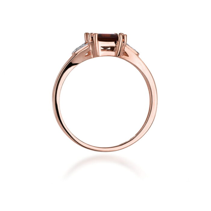 Inel Aur 14K cu Garnet 1.30 ct - Imagine 7