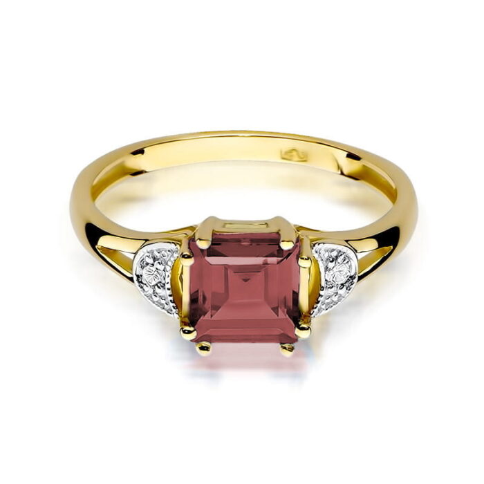 Inel Aur 14K cu Garnet 1.30 ct - Imagine 2
