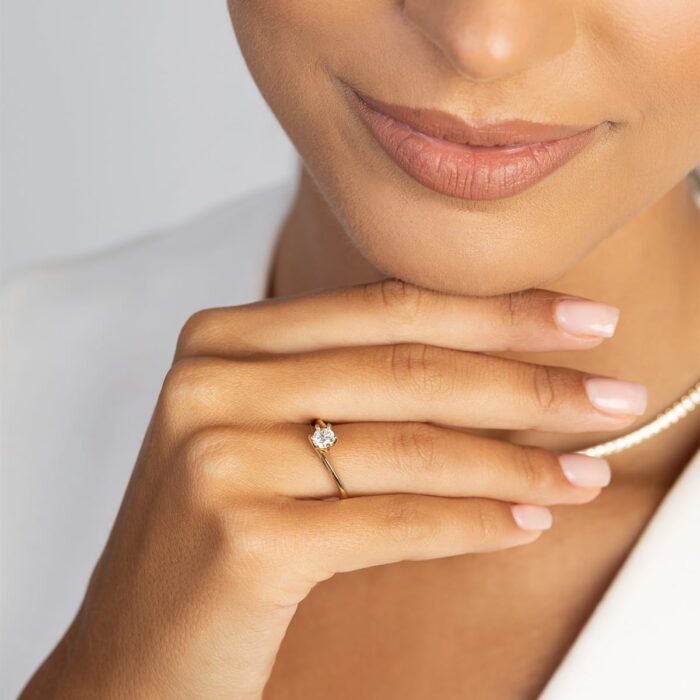 Inel Aur 14K cu Diamant de Laborator 0.50 ct - Imagine 4