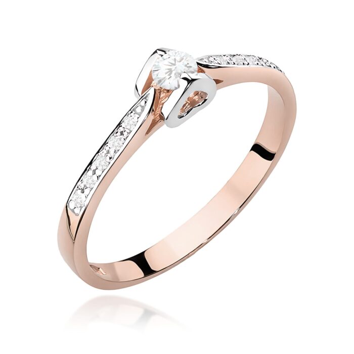 Inel Aur 14K W0435 Diamant Laborator 0.10ct - Imagine 5