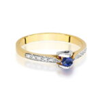 Inel Aur 14K W0435 Safir 0.15ct - Imagine 2