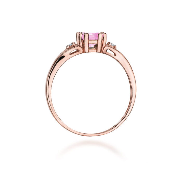 Inel Aur 14K cu Topaz Roz 0.70 ct - Imagine 9