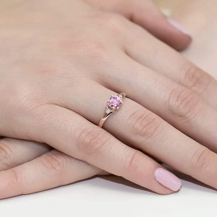 Inel Aur 14K cu Topaz Roz 0.70 ct - Imagine 10