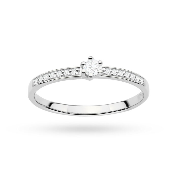Inel Aur 14K cu Diamante de Laborator 0.17 ct - Imagine 8