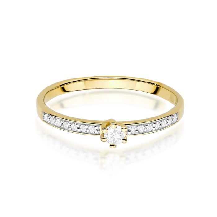 Inel Aur 14K cu Diamante de Laborator 0.17 ct - Imagine 2