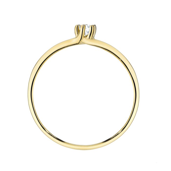 Inel Aur 14K cu Diamante de Laborator 0.17 ct - Imagine 4