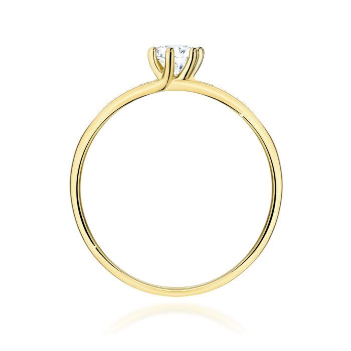 Inel Aur 14K cu Diamante de Laborator 0.37 ct - Imagine 3