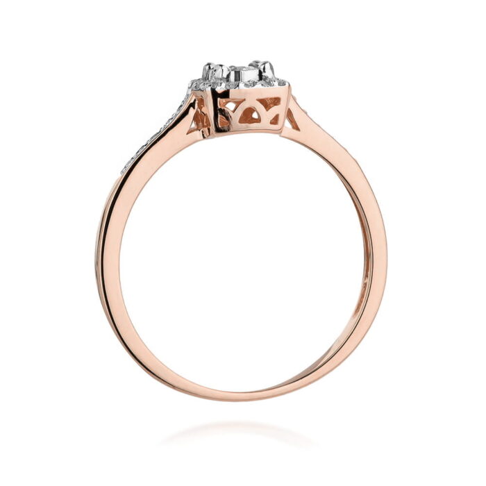 Inel Aur 14K W462 Diamant Cultivat 0.21ct - Imagine 7