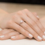 Inel Aur 14K W462 Diamant Cultivat 0.21ct - Imagine 8