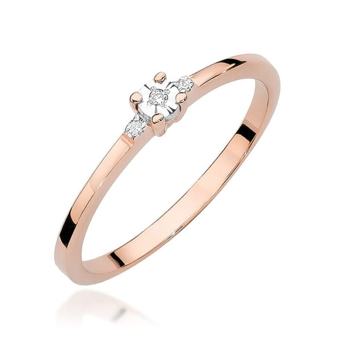 Inel Aur 14K W0464 Diamant 0.02ct - Imagine 5