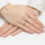 Inel Aur 14K W0464 Diamant Negru 0.12ct - Imagine 4