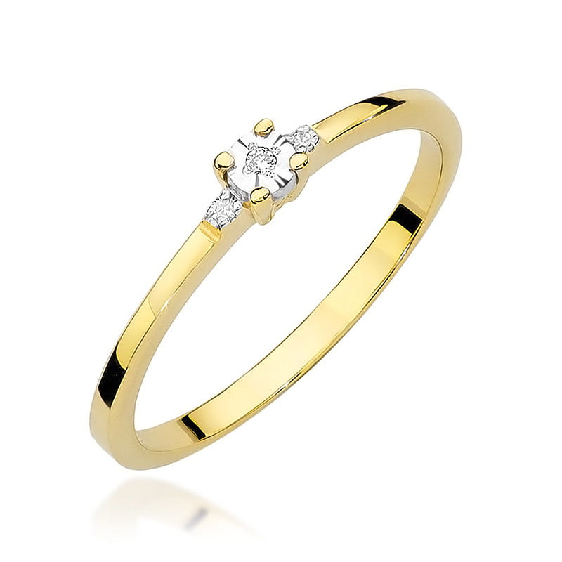 W0464.Z3.DIW_.02_1.jpg Inel Aur 14K W0464 Diamant 0.02ct - Imagine 1