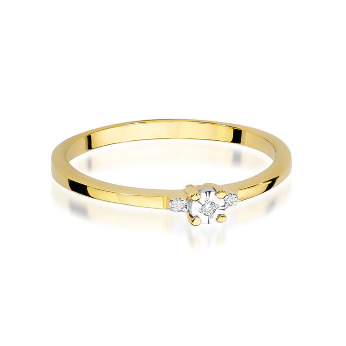 Inel Aur 14K W0464 Diamant 0.02ct - Imagine 2