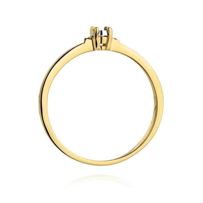 Inel Aur 14K W0464 Diamant 0.02ct - Imagine 3
