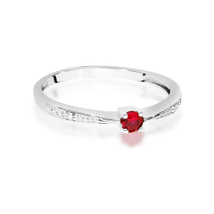 Inel Aur 14K W0465 Rubin 0.15ct - Imagine 10