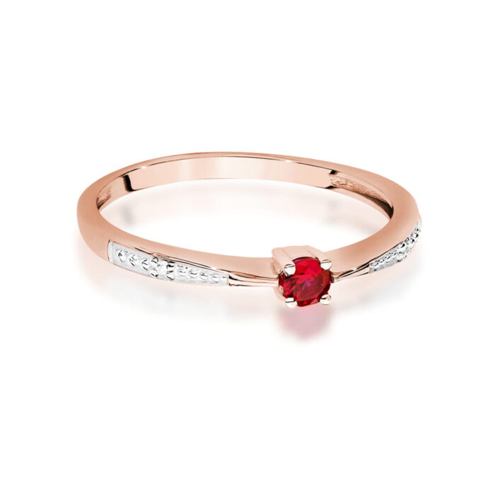 Inel Aur 14K W0465 Rubin 0.15ct - Imagine 6
