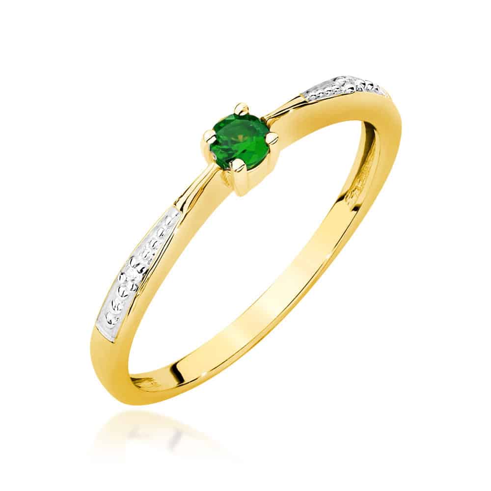 W0465.Z3.EMG_.01_1.jpg Inel Aur 14K W0465 Smarald 0.15ct - Imagine 1